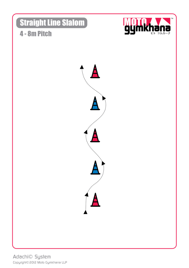 elements moto gymkhana straight line slalom